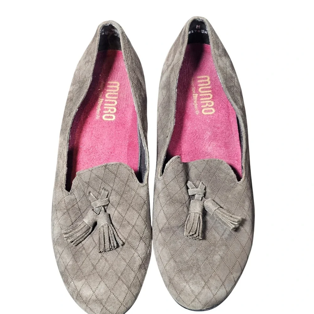 Munro Vintage American Suede Tassel Loafer Slip On Casual Comfort Women Shoes‎ 8